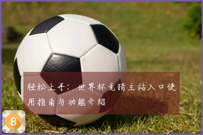轻松上手：世界杯竞猜主站入口使用指南与功能介绍